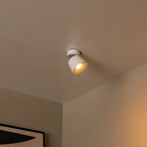 Lucide TRIGONO - Foco de techo - Ø 10,5 cm - 1xGU10 - Blanco - ambiente 1